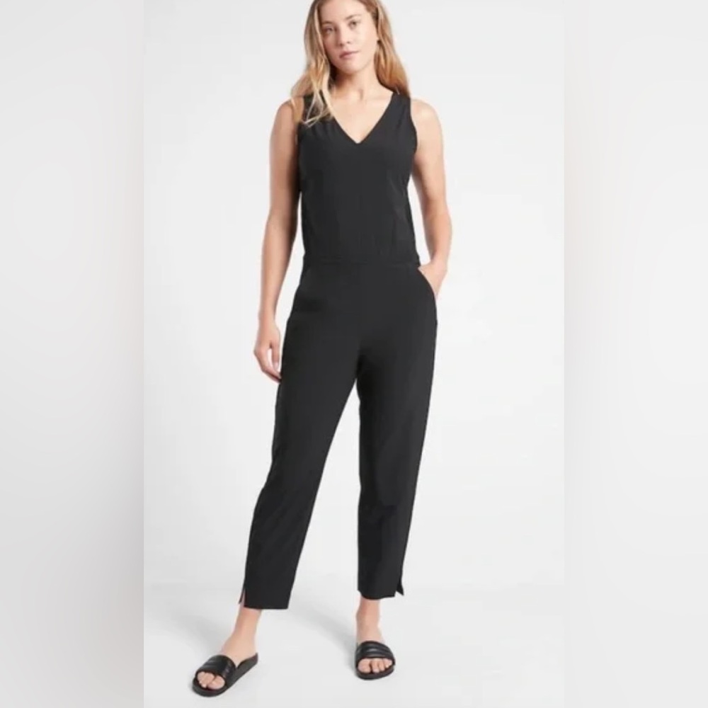 Athleta Brooklyn Jumpsuit Black Size 16 Tall